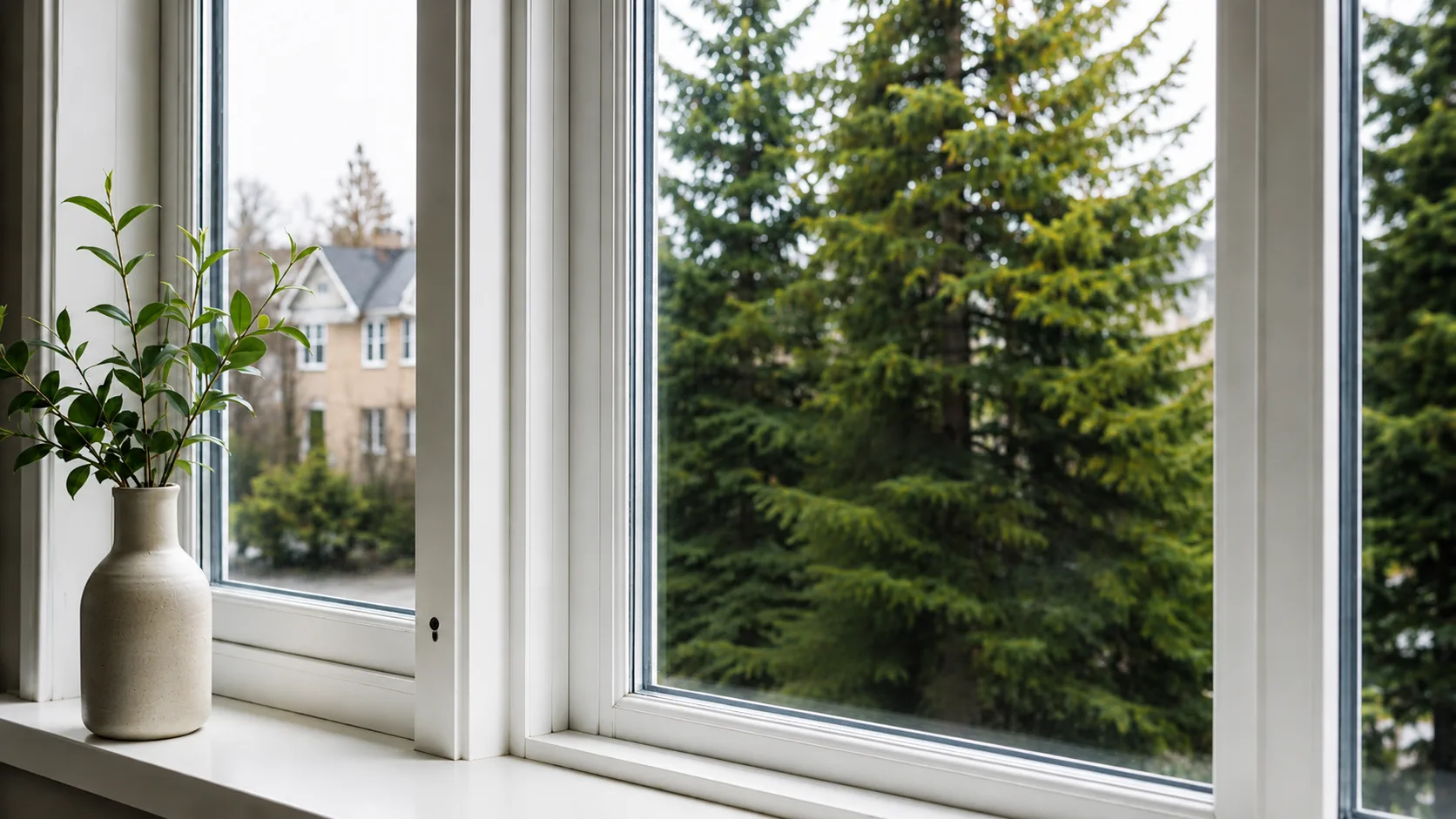 Clearer residential window after thermos glass replacement